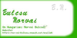 bulcsu morvai business card